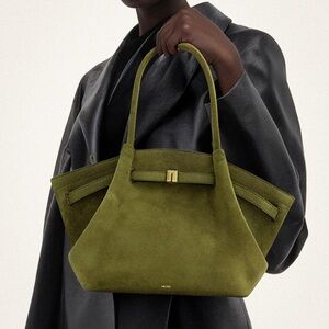 JW Pei Olive Green Suede Handbag